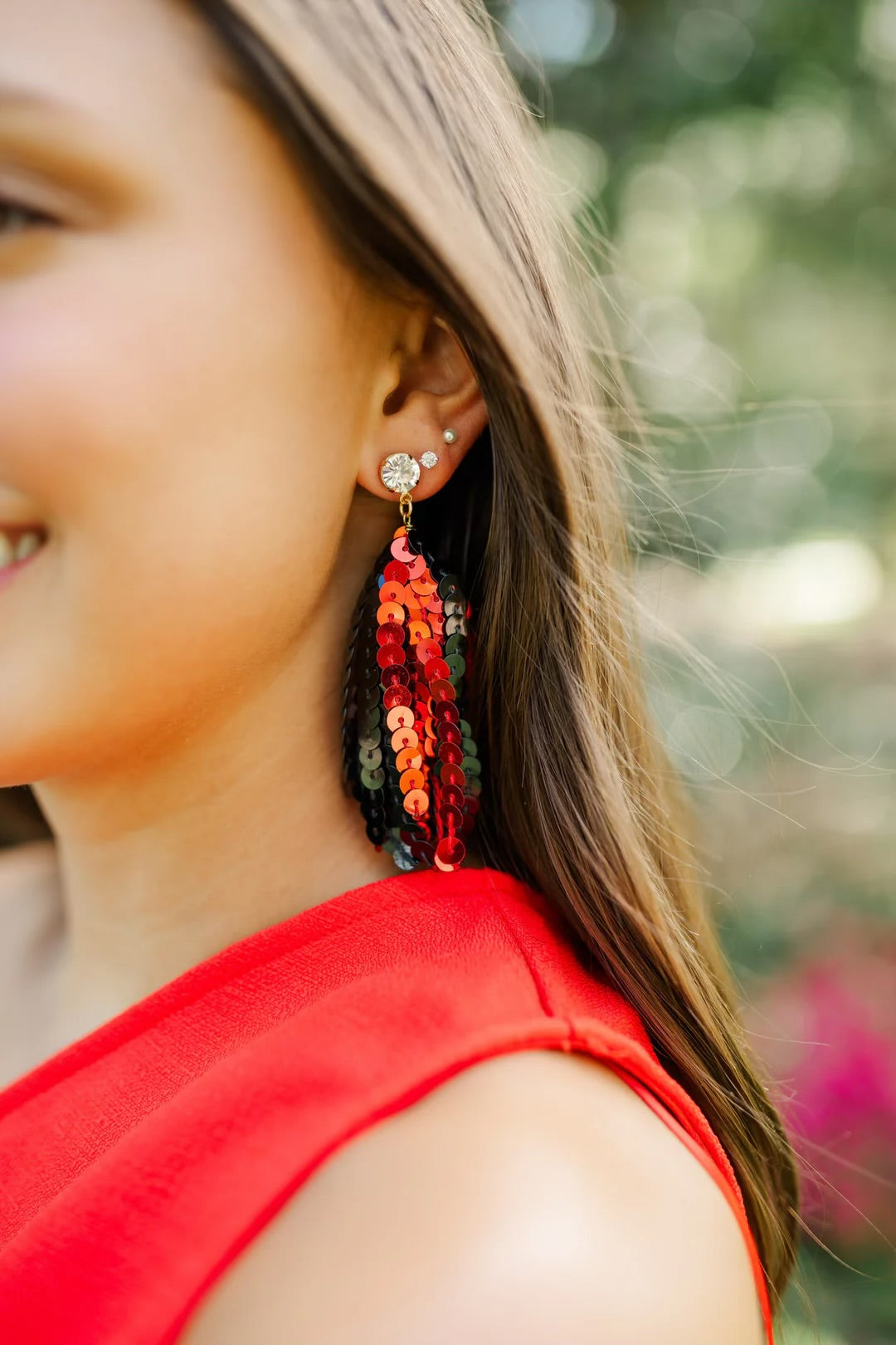 Blue & Red Tassels