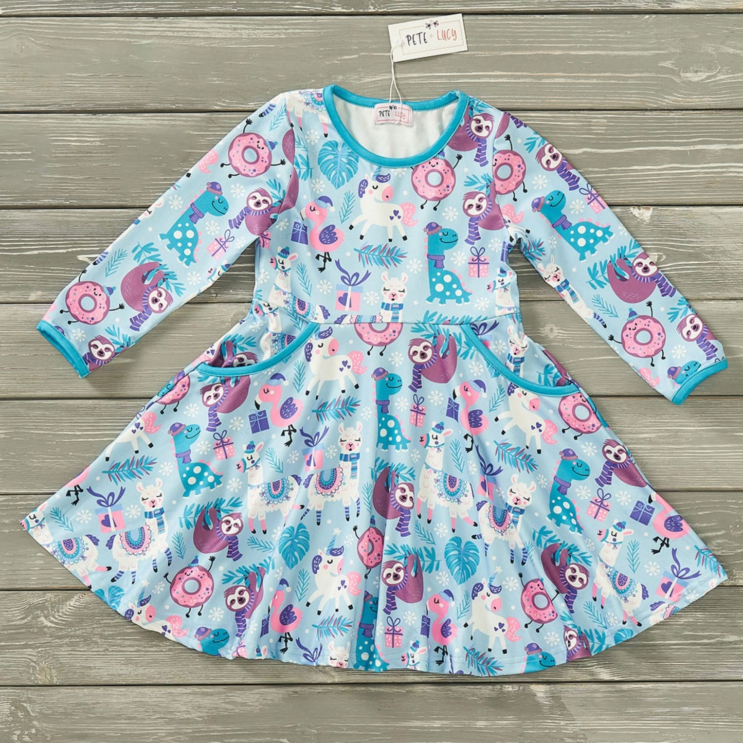 Llama’s & Donuts Dress
