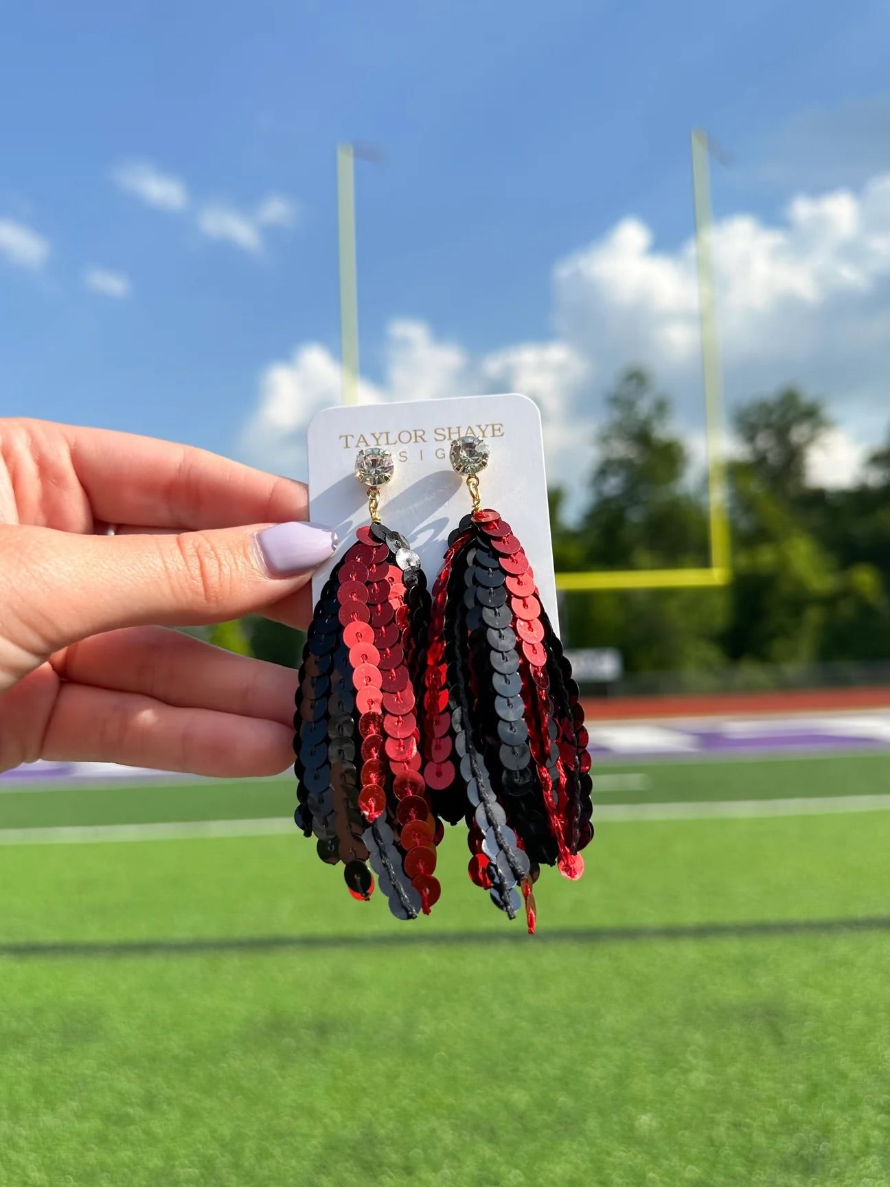 Blue & Red Tassels