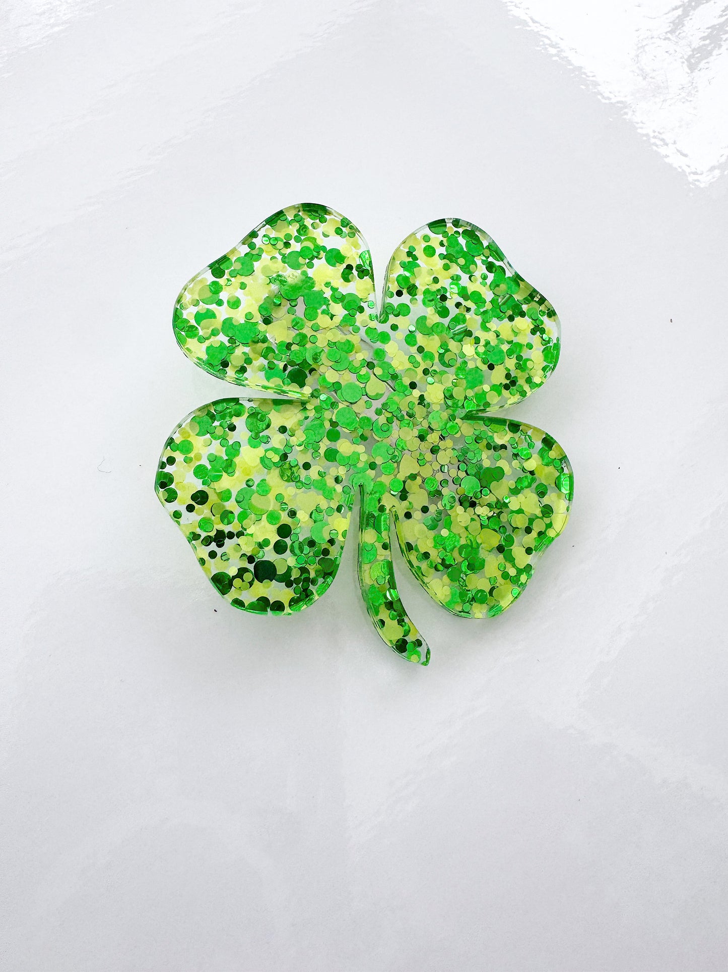 Acrylic St.Patrick’s Day Alligator clip
