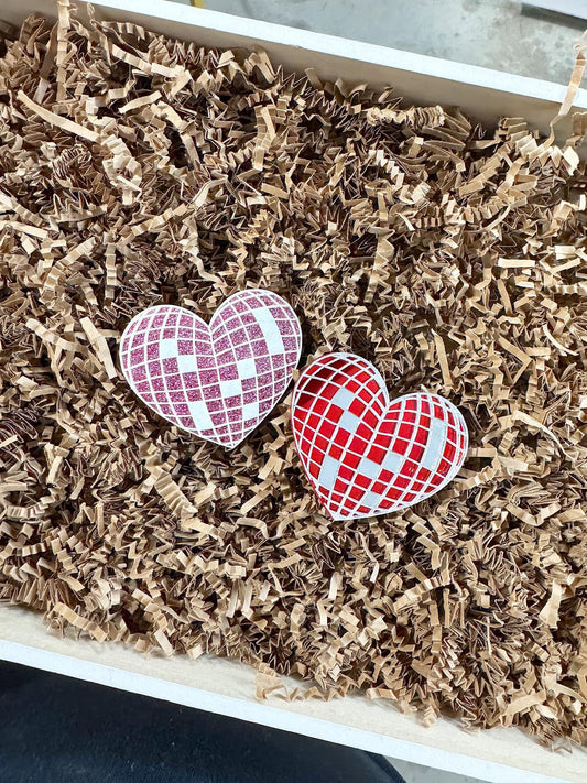 Retro Disco Heart Alligator Hair Clips (MOQ 3)