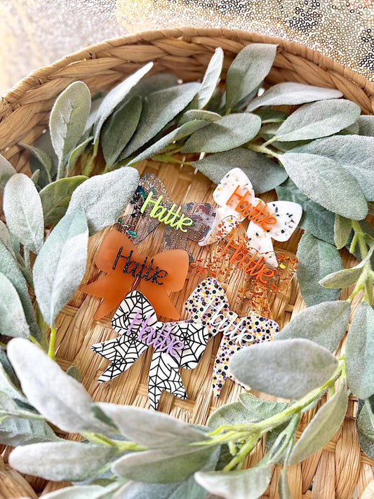 Halloween Bow Alligator Clips (MOQ 6)