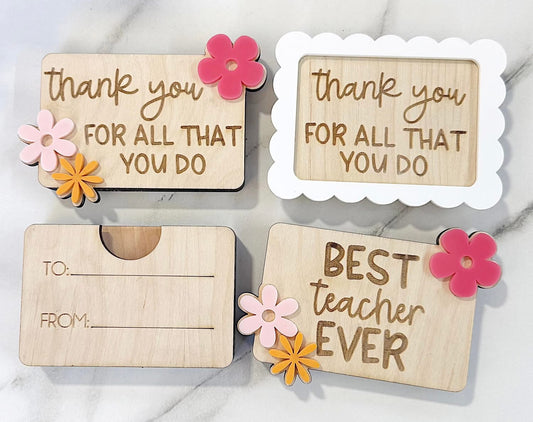 Teacher Appreciation Gift Card Holder (MOQ 4)