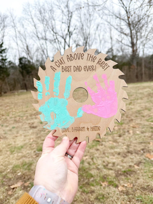 Saw Blade Handprints - Father’s Day