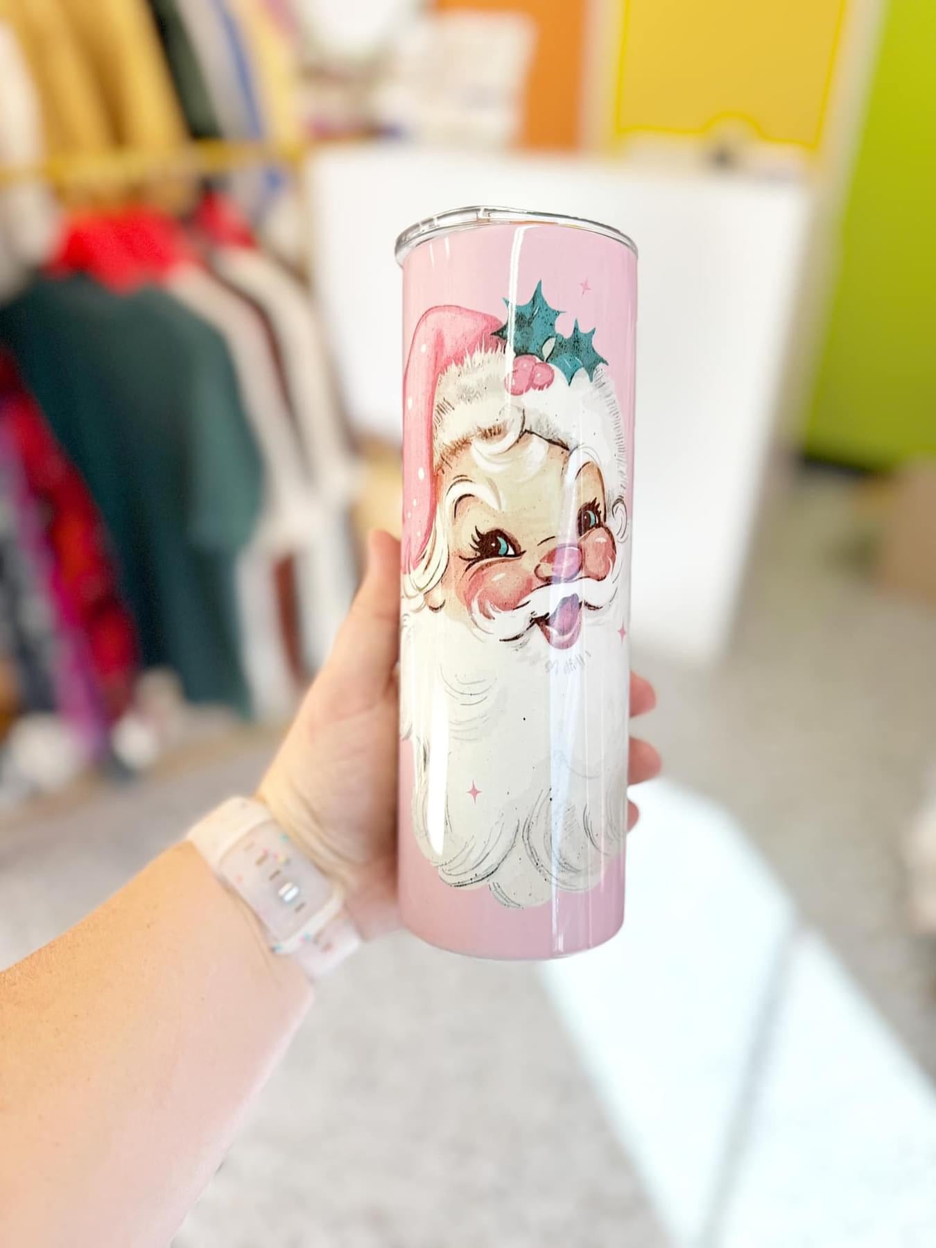 Pink Santa 20oz Tumbler