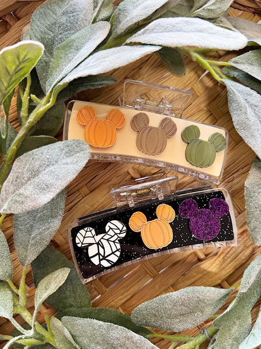 Mouse Head (Spooky & Fall) Claw Hair Clips (MOQ 5)