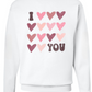 I Love You Hearts Crewneck Sweatshirt