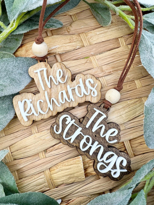 Christmas Name Wooden Ornaments (MOQ 5)