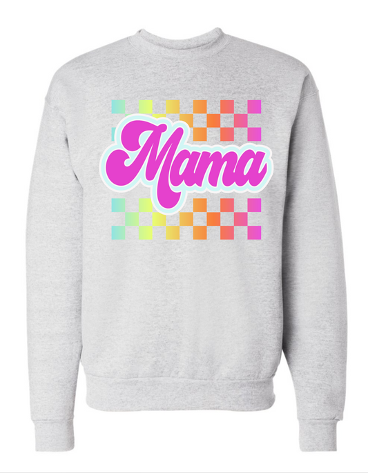 Checkered Mama Crewneck Sweatshirt