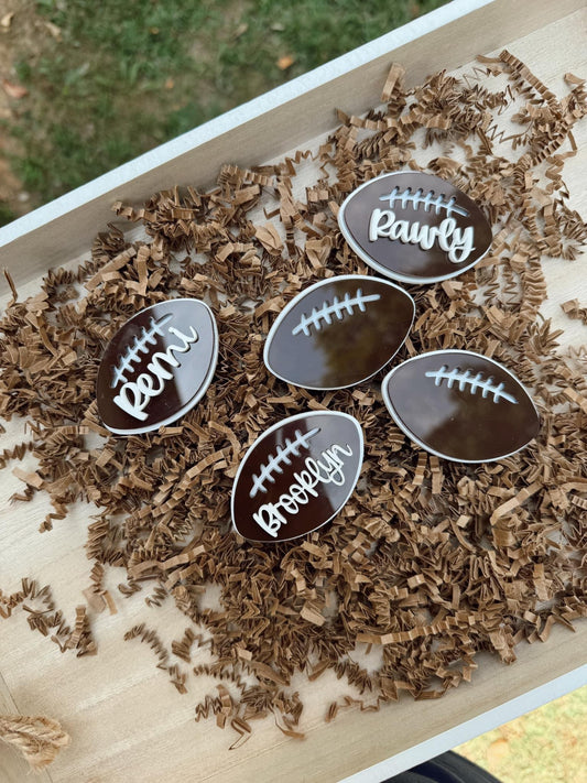 Football Alligator Hair Clips (MOQ 4)