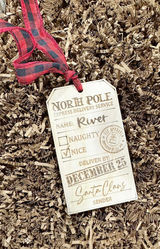 North Pole Delivery Service Tag (MOQ 3)