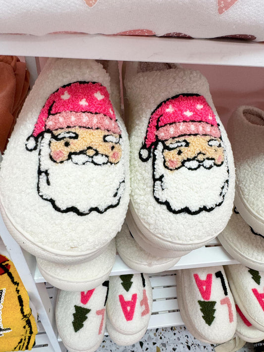 Christmas House Slippers - Santa