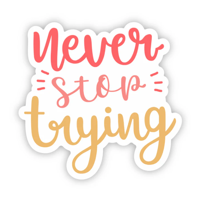 Never Stop Trying Sticker