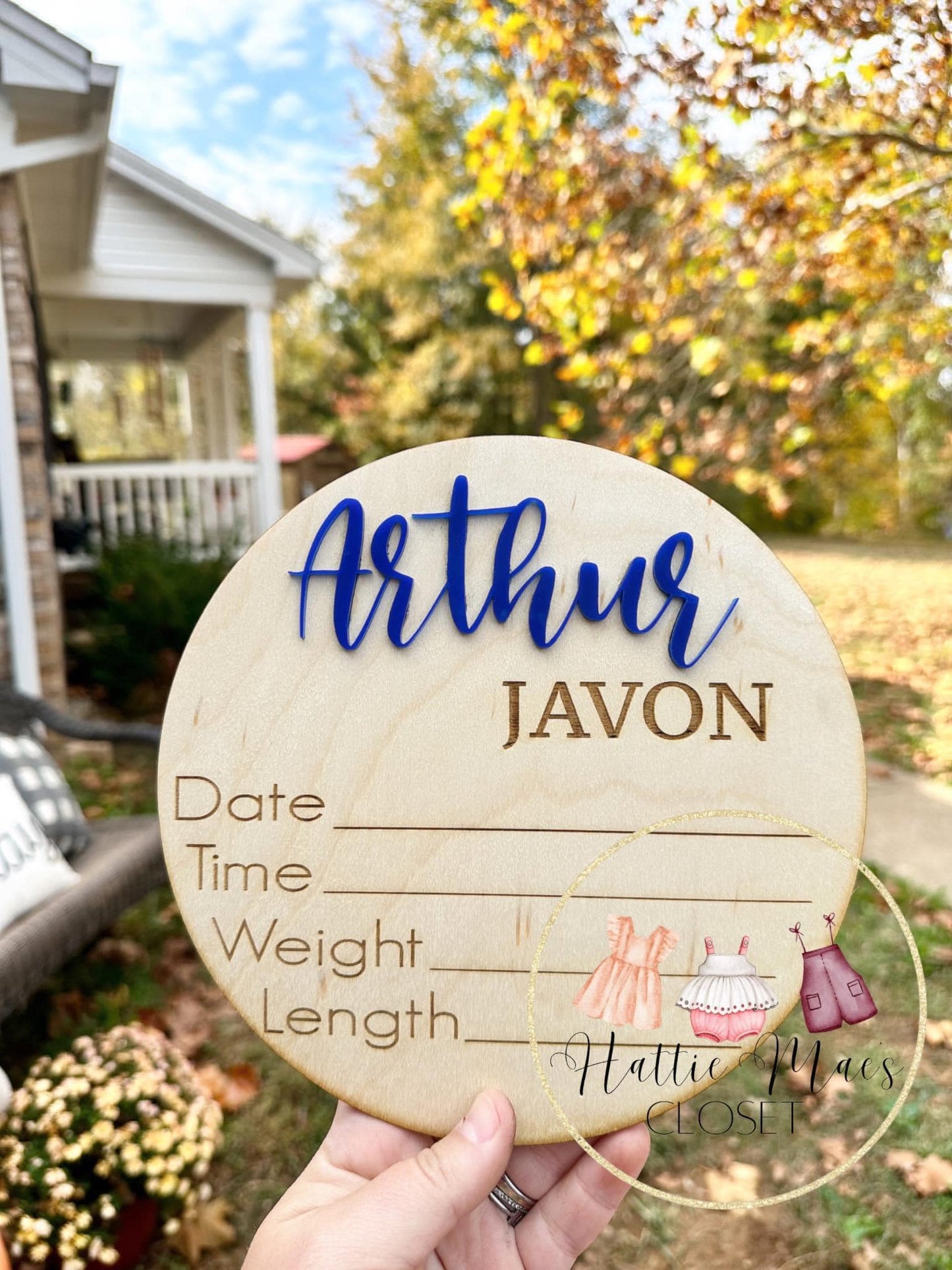 Birth Announcement Detail Sign